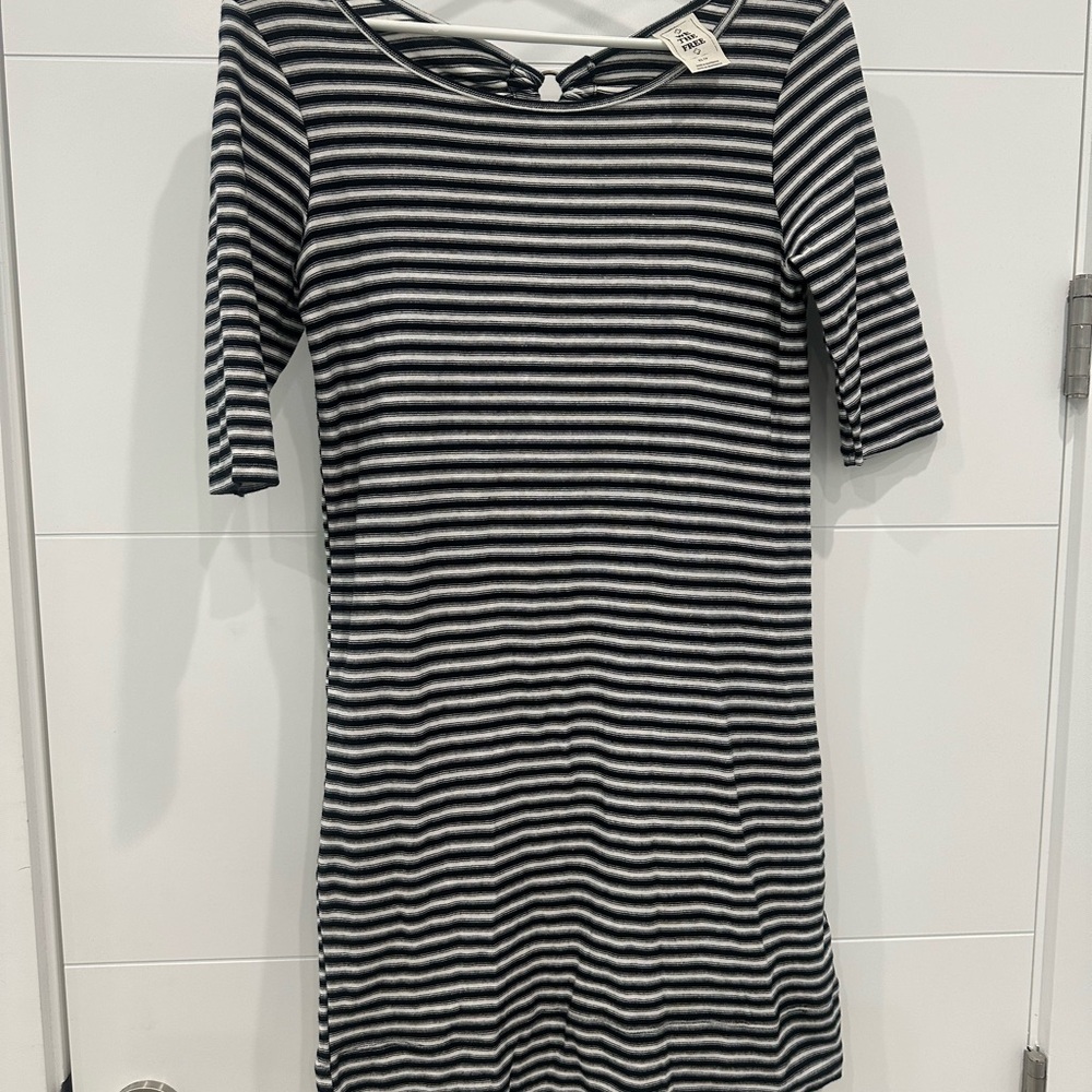 We The Free Black and White Striped Dress